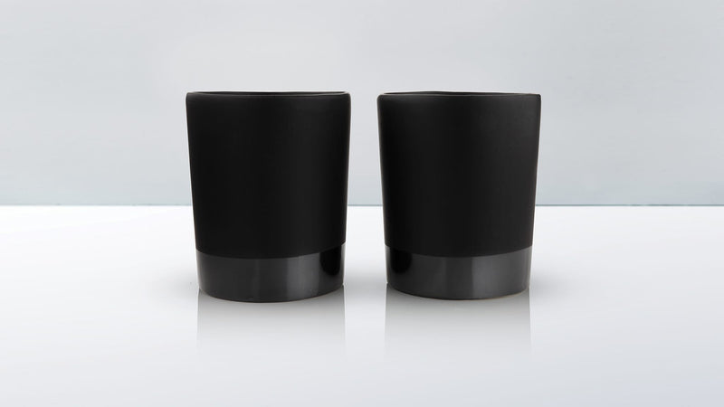 Black Stoneware Tumbler Set