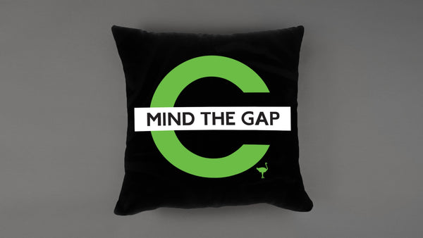 Mind the Gap Throw Pillow