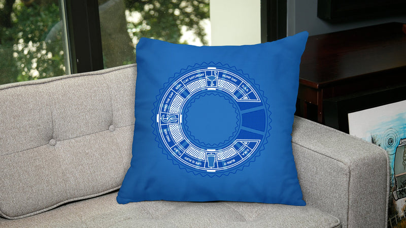 theChive C Blueprint Pillow