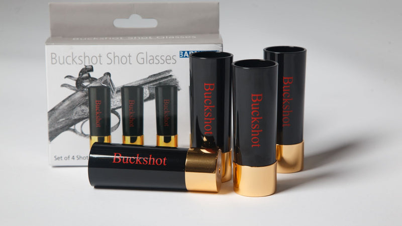 Buckshot Shotgun Shell Shot Glasses - Pack of 4