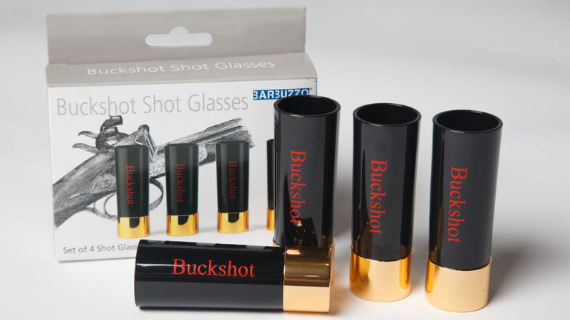 Buckshot Shotgun Shell Shot Glasses - Pack of 4