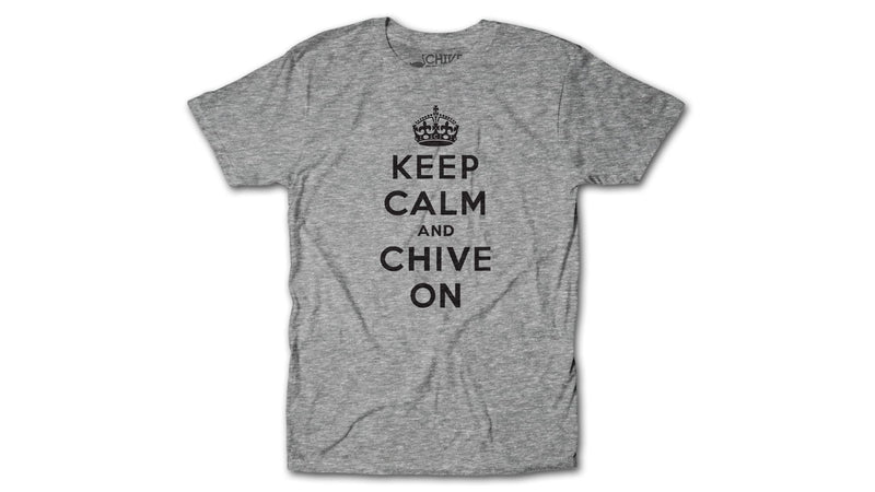 Keep Calm and Chive On Gray Tee