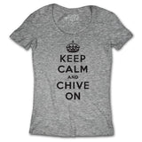 Keep Calm and Chive On Gray Tee