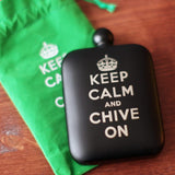 Keep Calm Black Flask