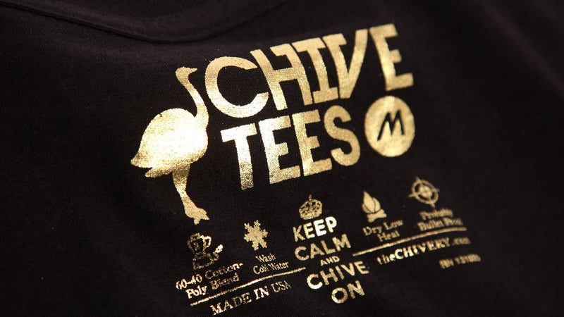 Keep Calm and Chive On Black Tee