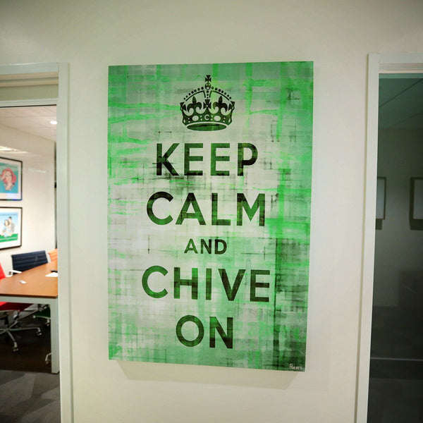 Keep Calm and Chive On Canvas Art