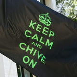 Keep Calm and Chive On Black Flag