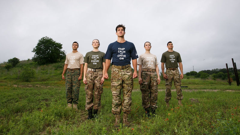 Military Keep Calm and Chive On Tee