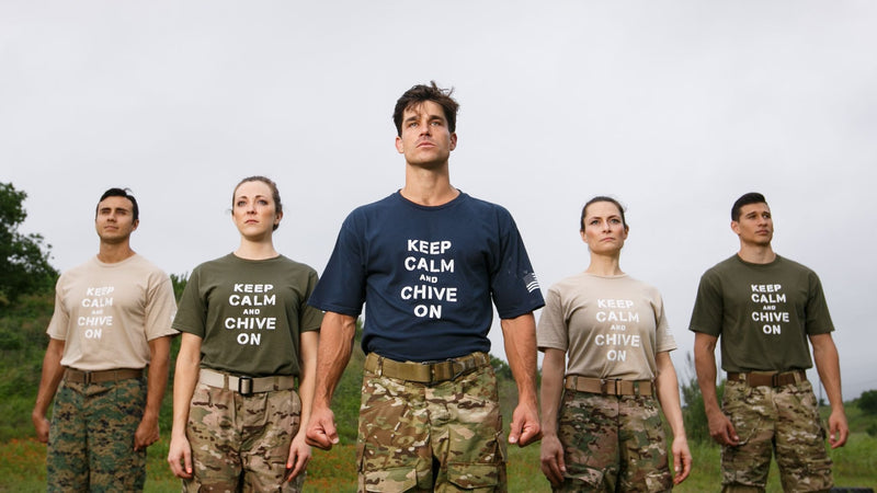 Military Keep Calm and Chive On Tee