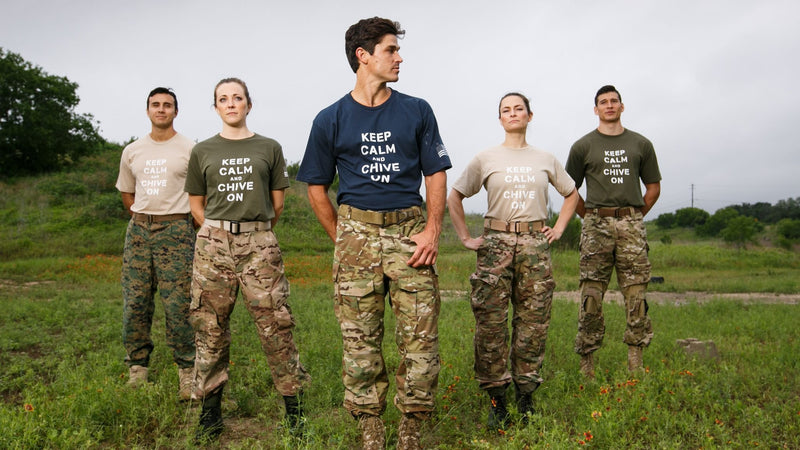 Military Keep Calm and Chive On Tee