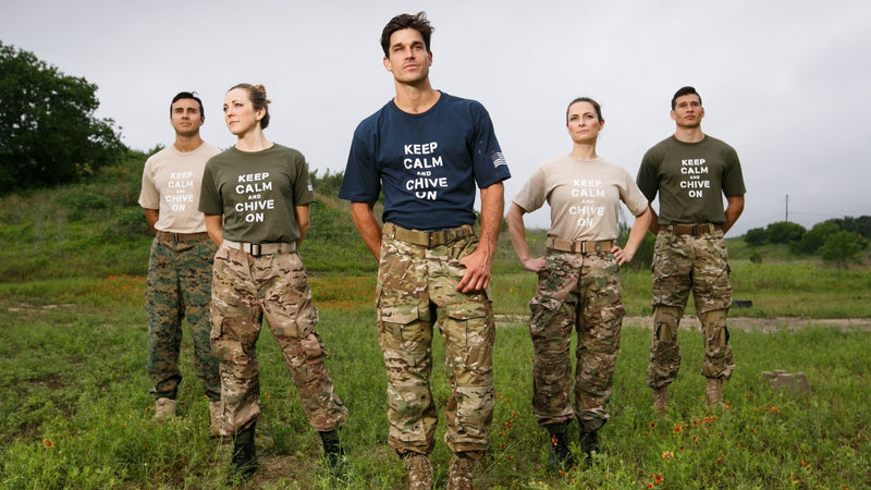 Military Keep Calm and Chive On Tee