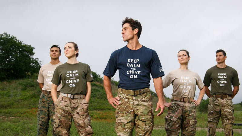 Military Keep Calm and Chive On Tee