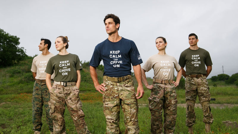 Military Keep Calm and Chive On Tee