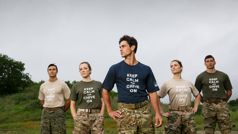 Military Keep Calm and Chive On Tee