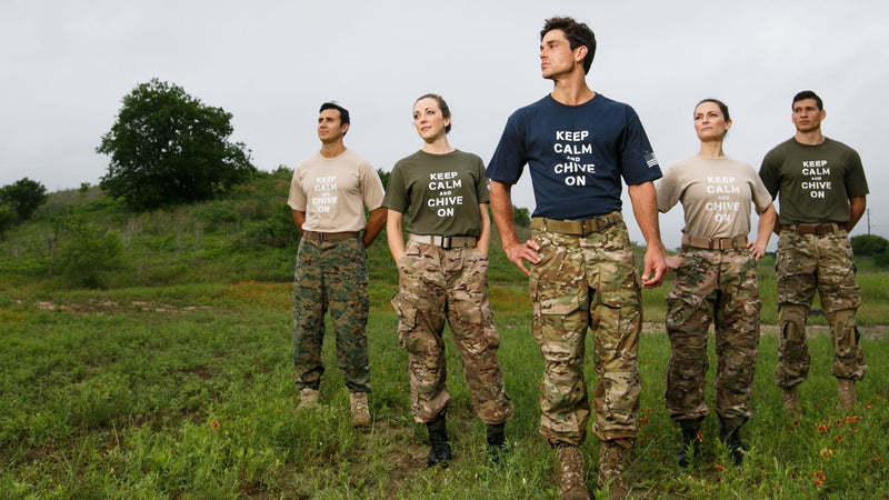 Military Keep Calm and Chive On Tee