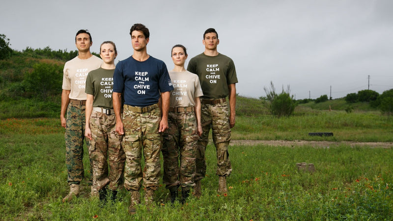 Military Keep Calm and Chive On Tee