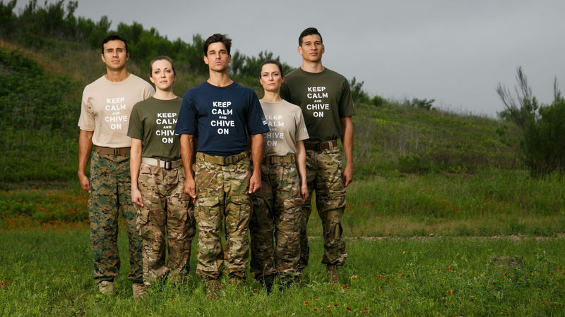 Military Keep Calm and Chive On Tee