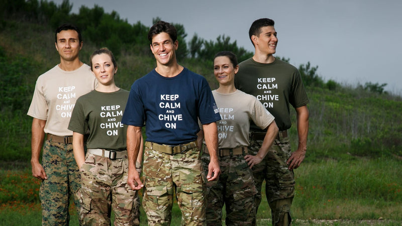 Military Keep Calm and Chive On Tee