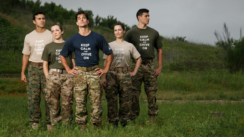 Military Keep Calm and Chive On Tee