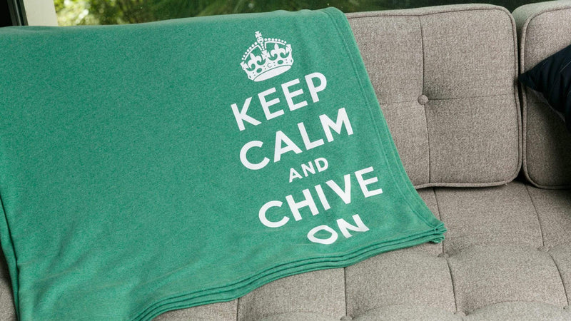 Keep Calm and Chive On Blanket