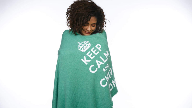 Keep Calm and Chive On Blanket