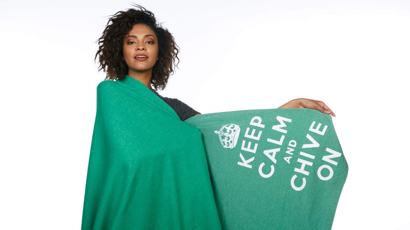 Keep Calm and Chive On Blanket