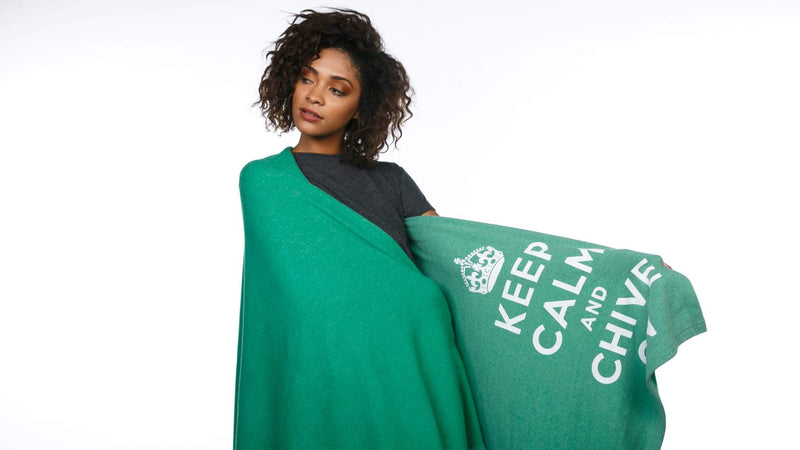 Keep Calm and Chive On Blanket