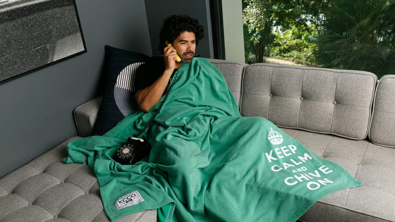 Keep Calm and Chive On Blanket