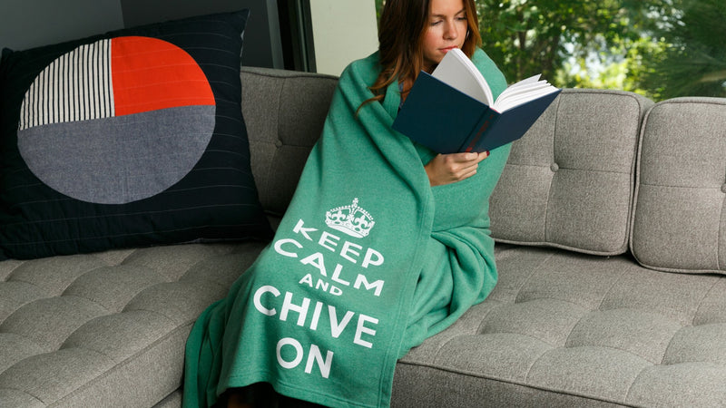 Keep Calm and Chive On Blanket