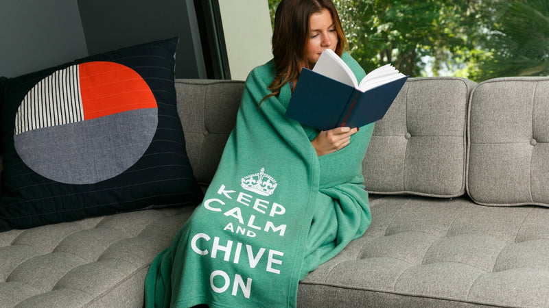 Keep Calm and Chive On Blanket