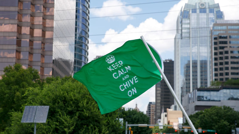 Keep Calm and Chive On Flag