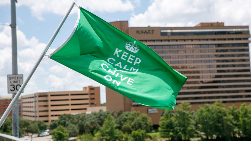 Keep Calm and Chive On Flag