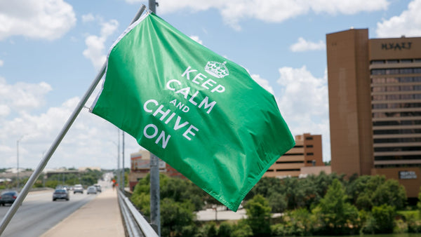 Keep Calm and Chive On Flag