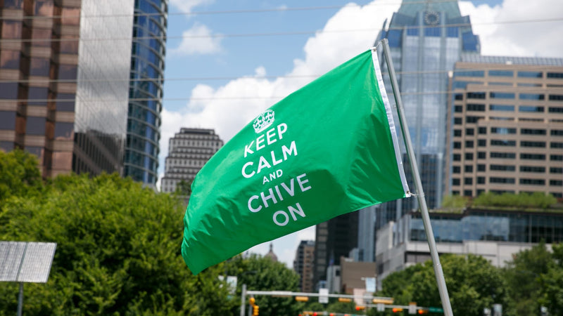 Keep Calm and Chive On Flag