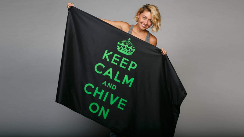 Keep Calm and Chive On Black Flag