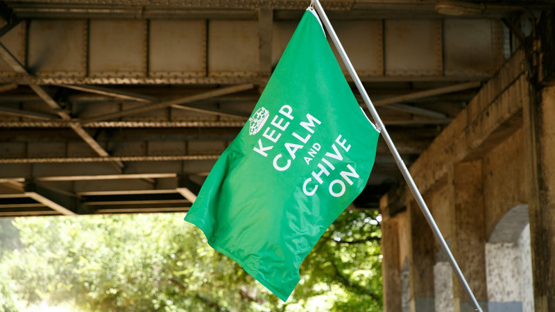 Keep Calm and Chive On Flag