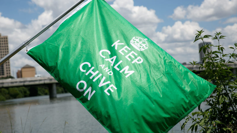 Keep Calm and Chive On Flag