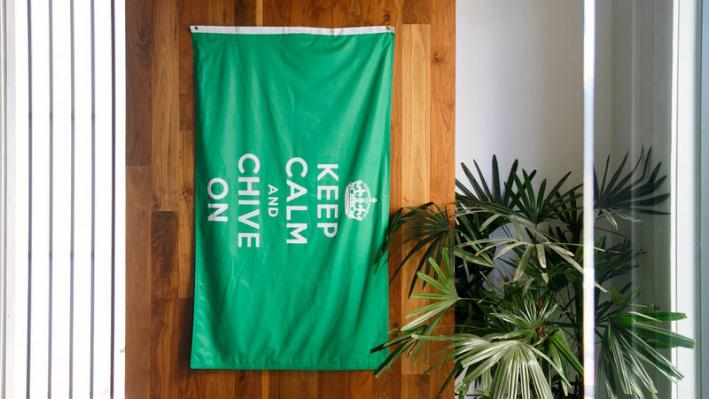 Keep Calm and Chive On Flag