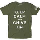 Military Keep Calm and Chive On Tee