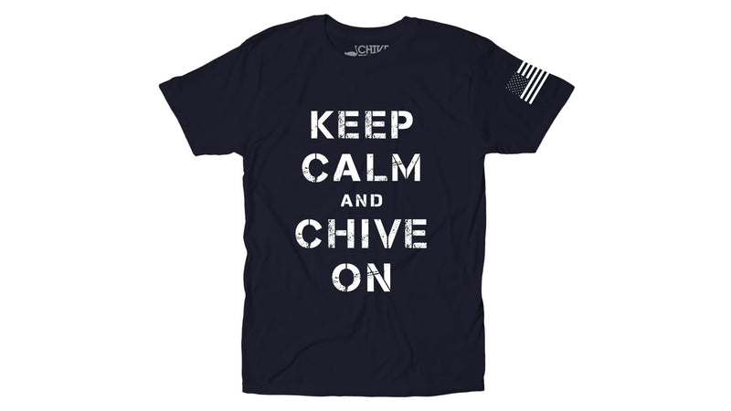 Military Keep Calm and Chive On Tee