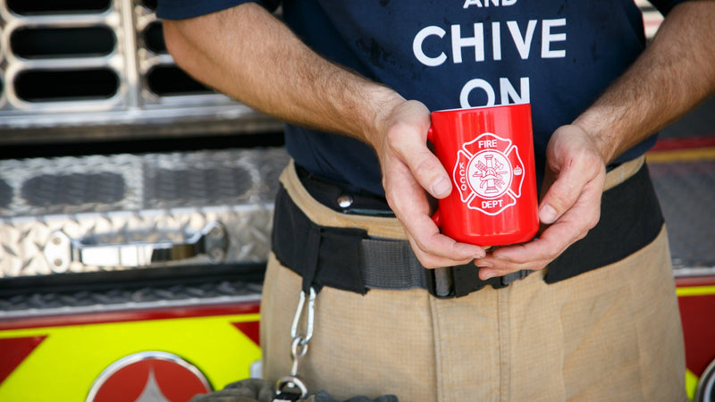 Keep Calm and Chive On Firefighter Coffee Mug