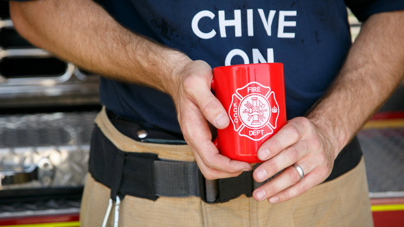 Keep Calm and Chive On Firefighter Coffee Mug