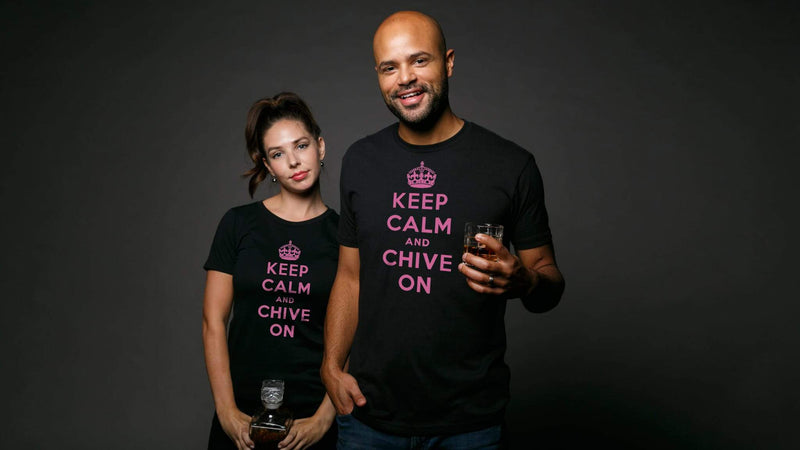 Keep Calm and Chive On Pink Tee