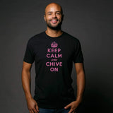 Keep Calm and Chive On Pink Tee