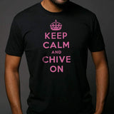 Keep Calm and Chive On Pink Tee